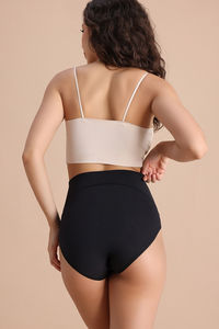 Zivame High Rise Full Coverage Tummy Tucker Hipster Panty - Black Beauty — thumbnail 3